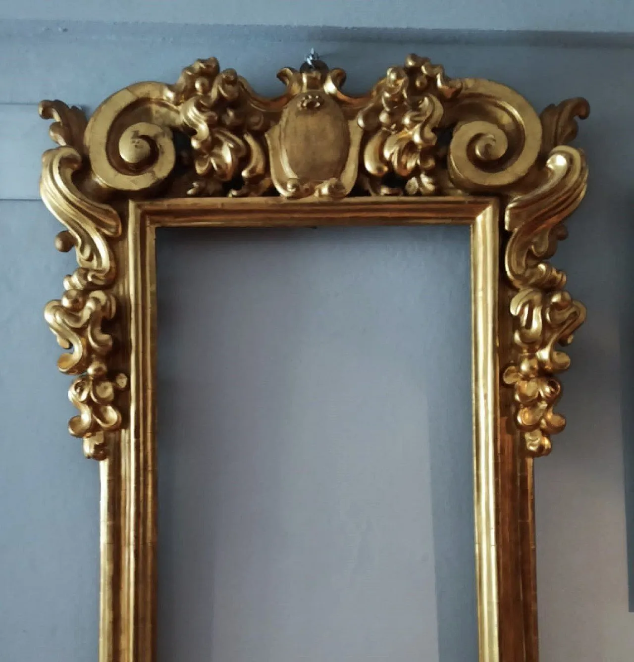 Grande cornice per specchio antico in legno dorato, '800 2