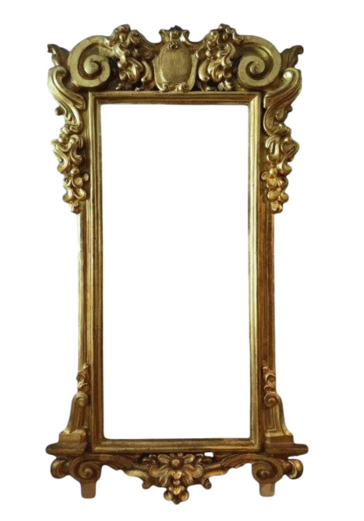 Grande cornice per specchio antico in legno dorato, '800 11
