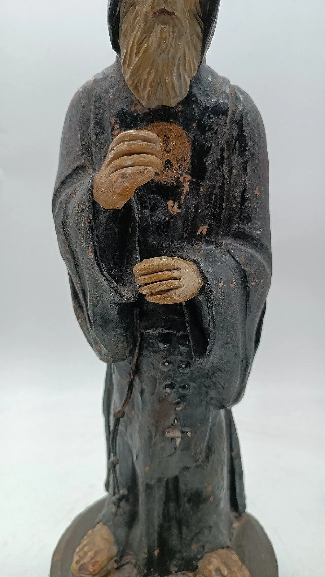 Scultura in terracotta di San Francesco di Paola, primo '800 3