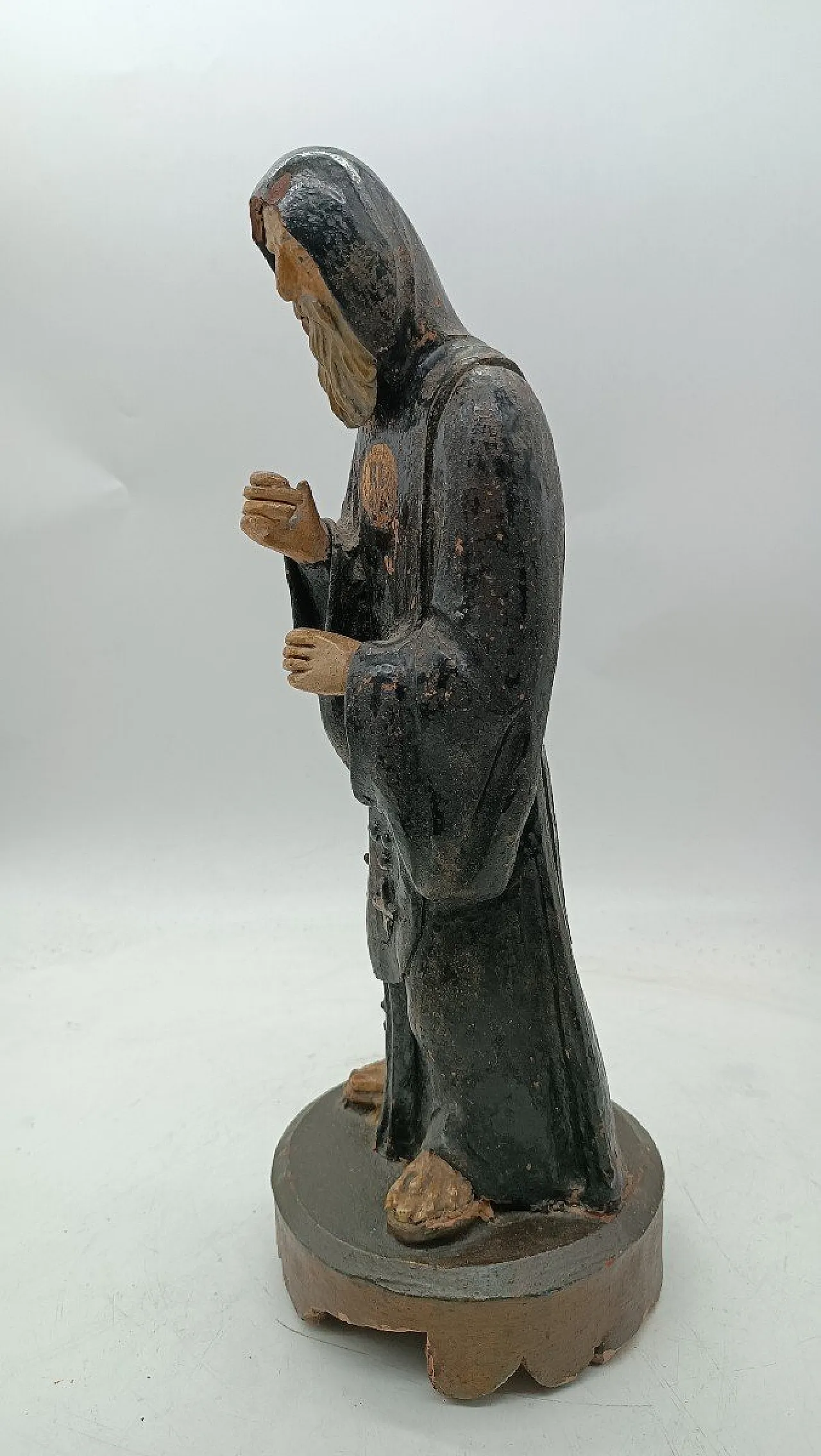 Scultura in terracotta di San Francesco di Paola, primo '800 5