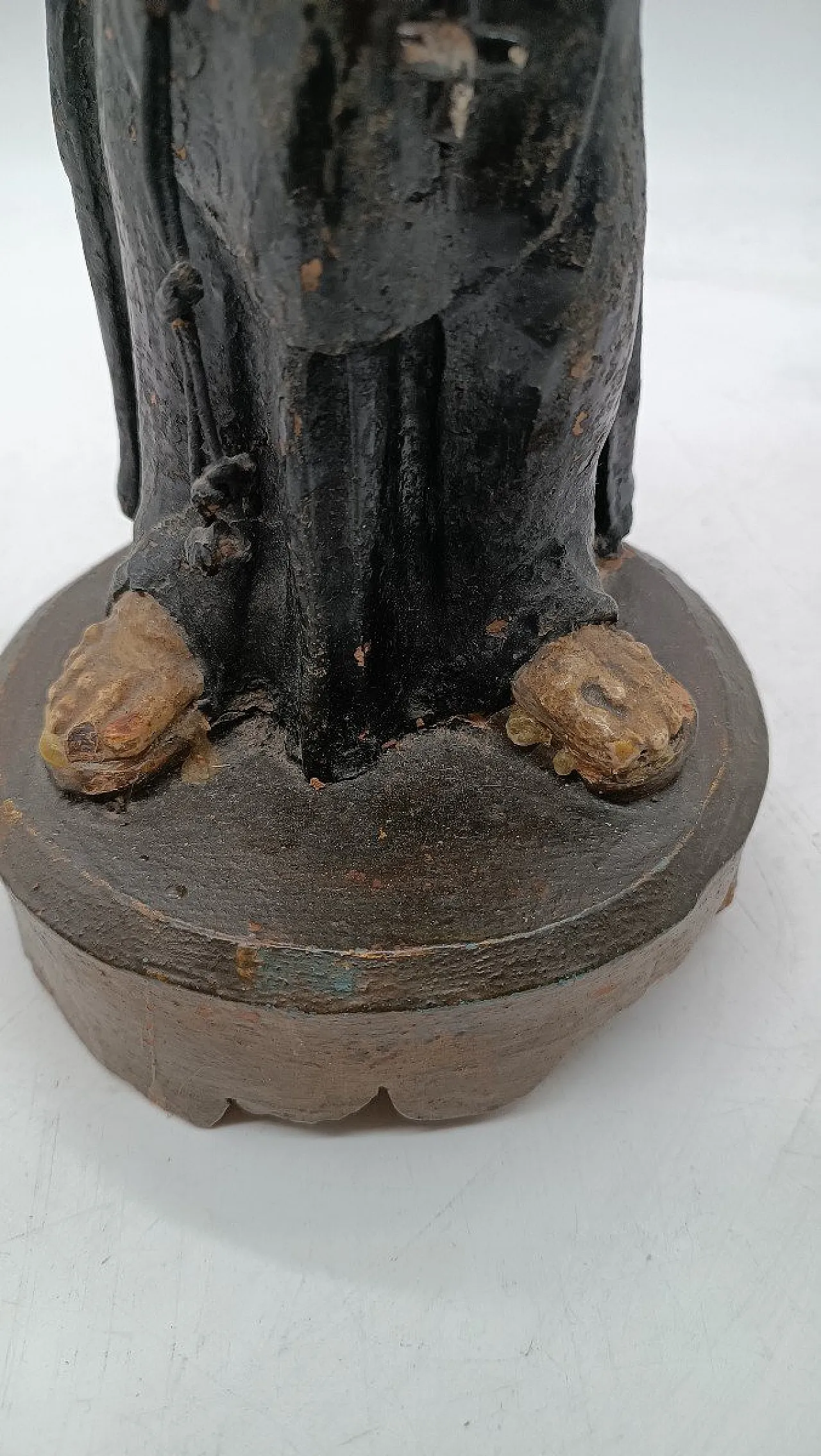 Scultura in terracotta di San Francesco di Paola, primo '800 9