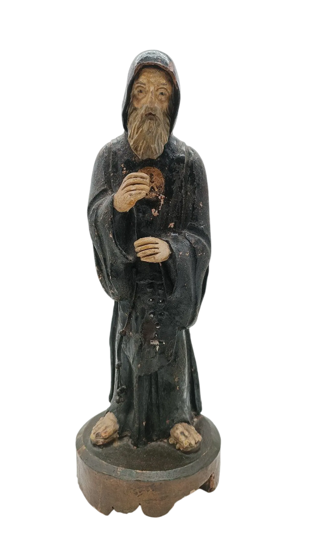 Scultura in terracotta di San Francesco di Paola, primo '800 11