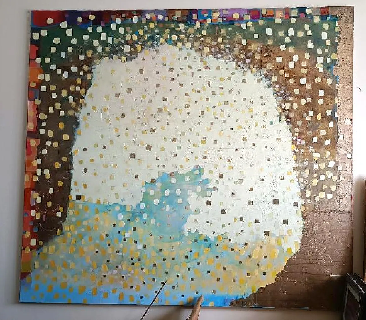 Large oil painting on canvas, 20th century 1