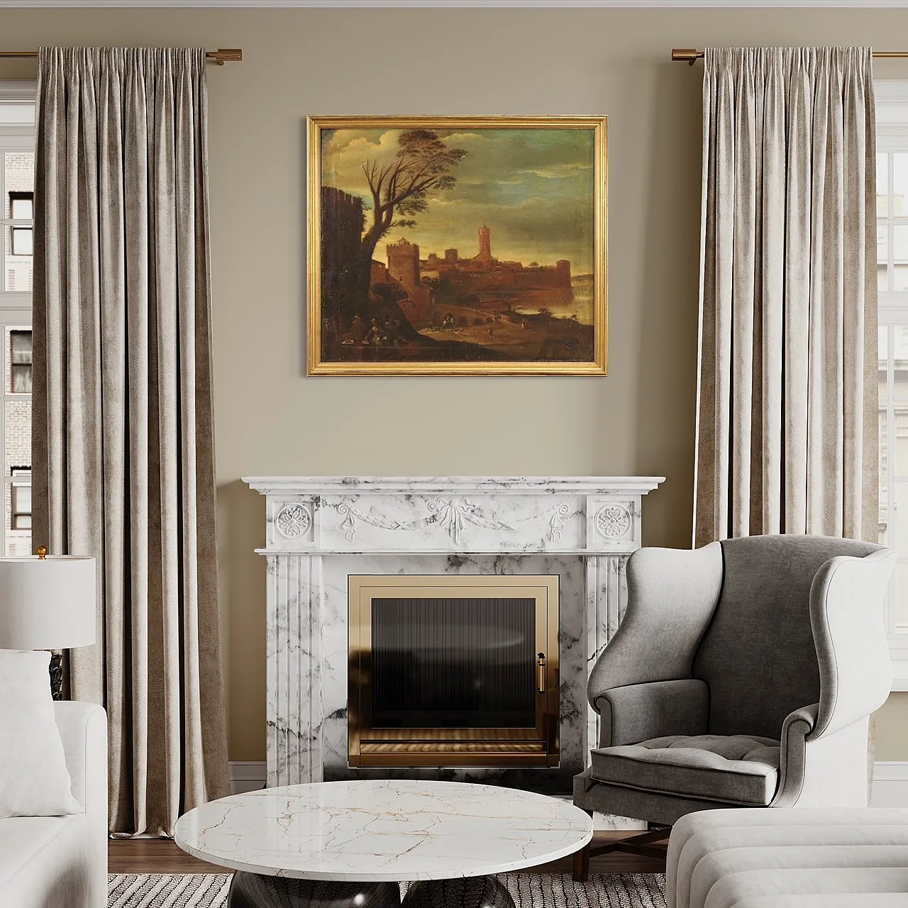 Quadro paesaggio, '600 4