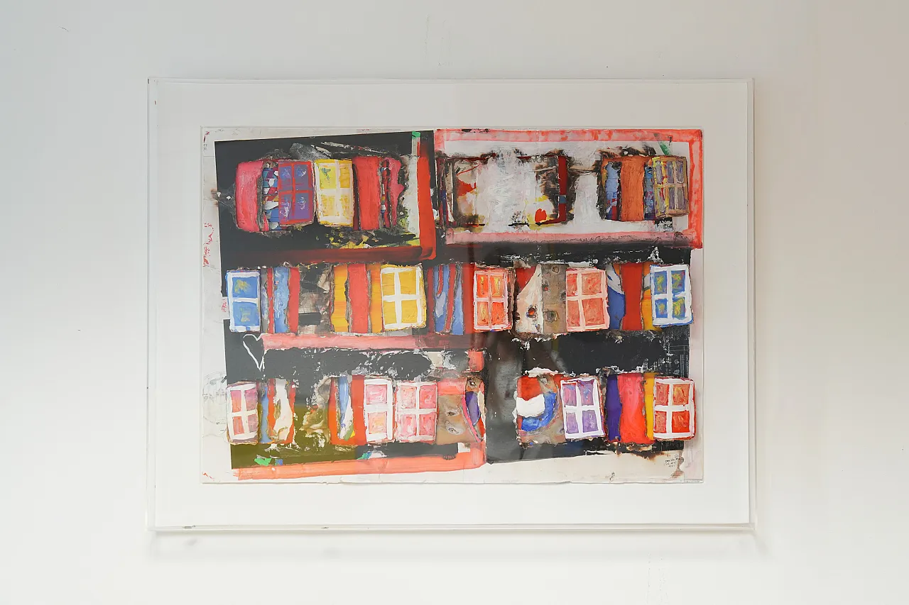 Mixed Media 'Facades' by Guido Coletti Plexi, 80s 3