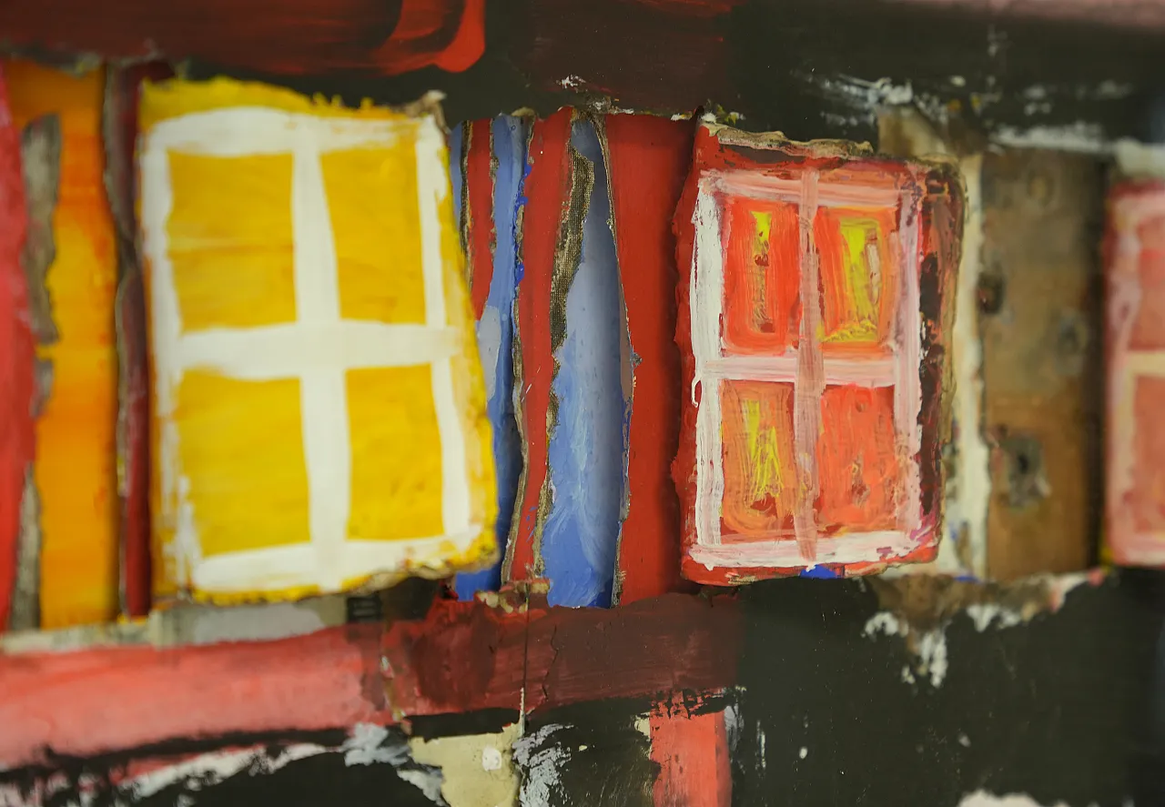 Mixed Media 'Facades' by Guido Coletti Plexi, 80s 5