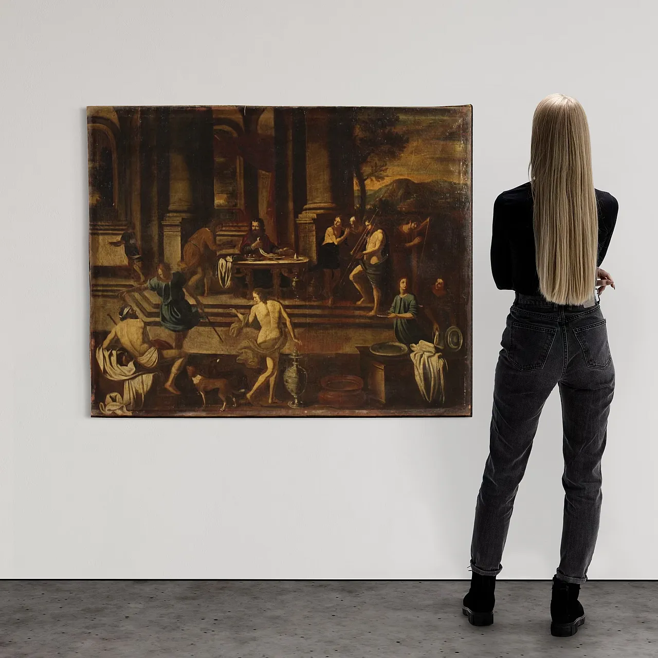 Herod's banquet, oil painting on canvas, 17th century, 2