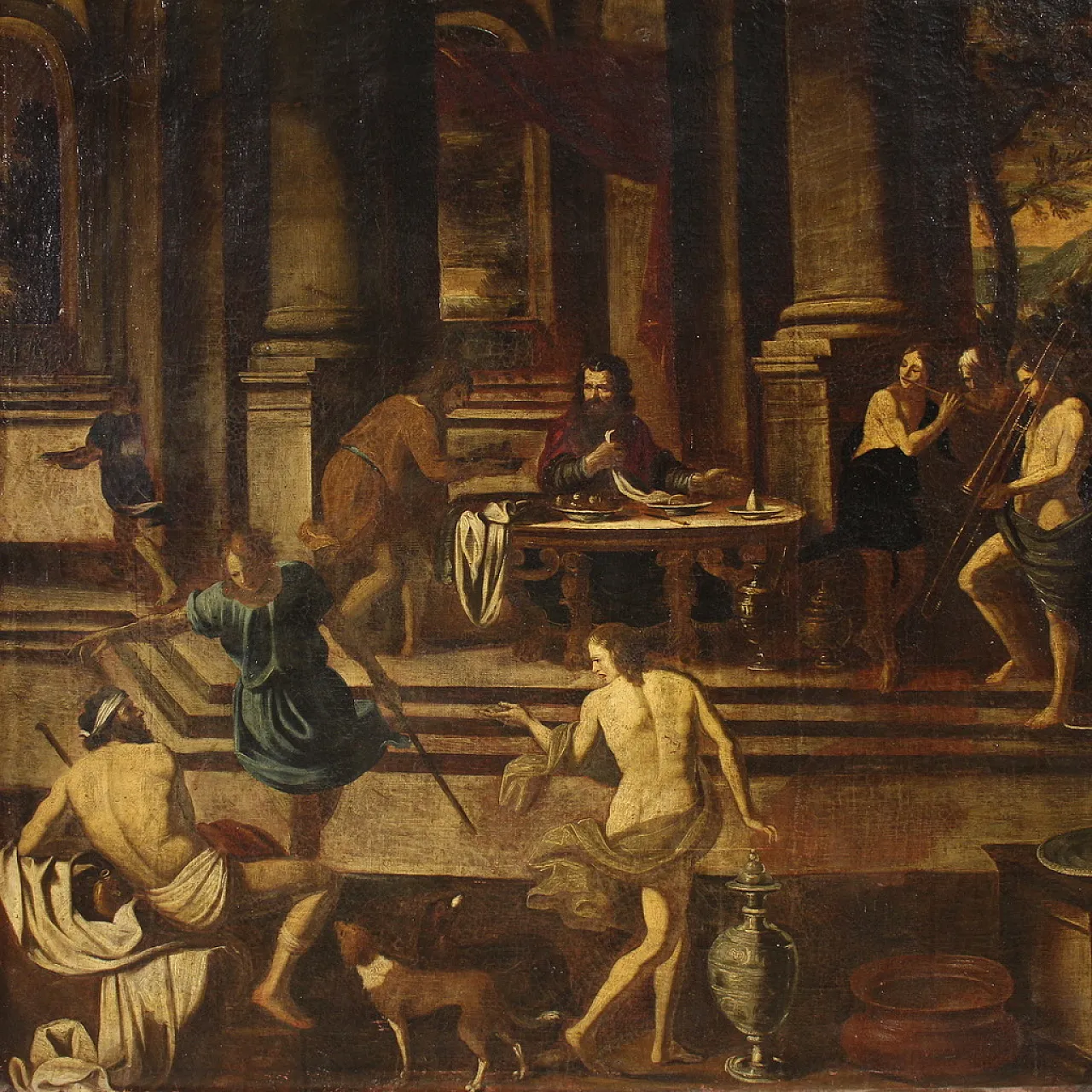 Herod's banquet, oil painting on canvas, 17th century, 3
