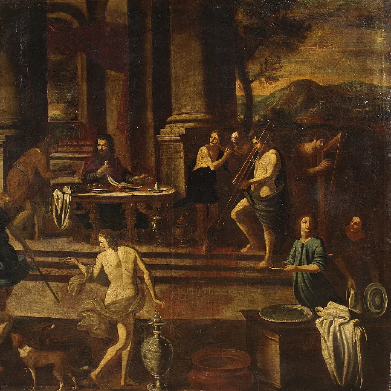 Herod's banquet, oil painting on canvas, 17th century, 5