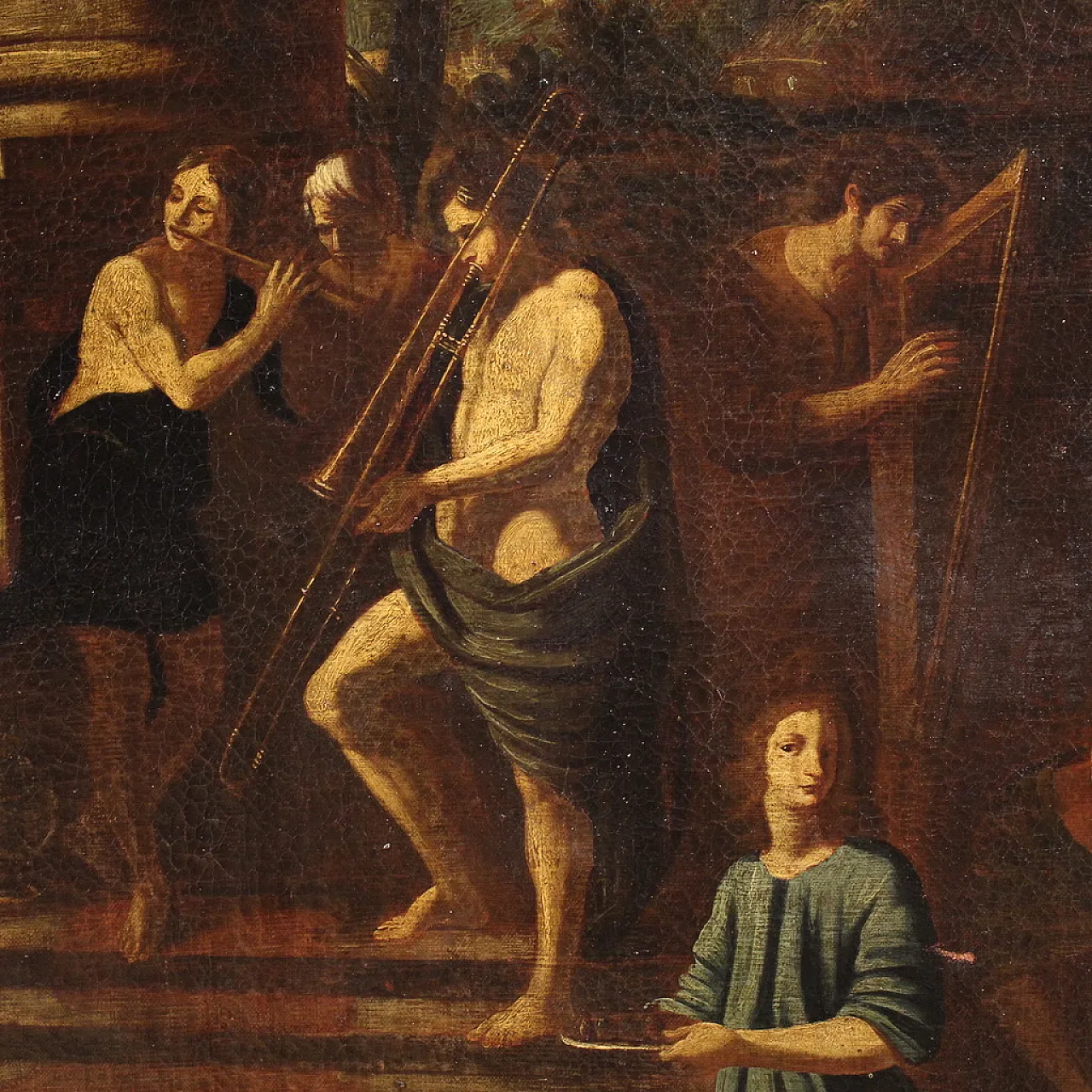 Herod's banquet, oil painting on canvas, 17th century, 8