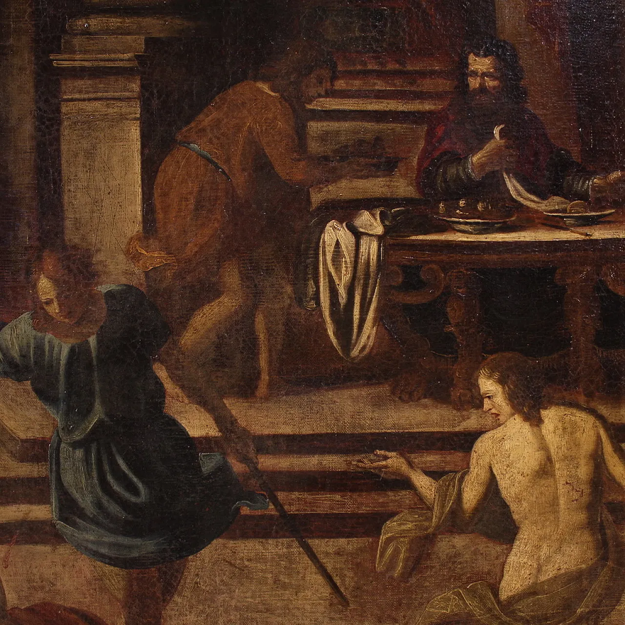 Herod's banquet, oil painting on canvas, 17th century, 15