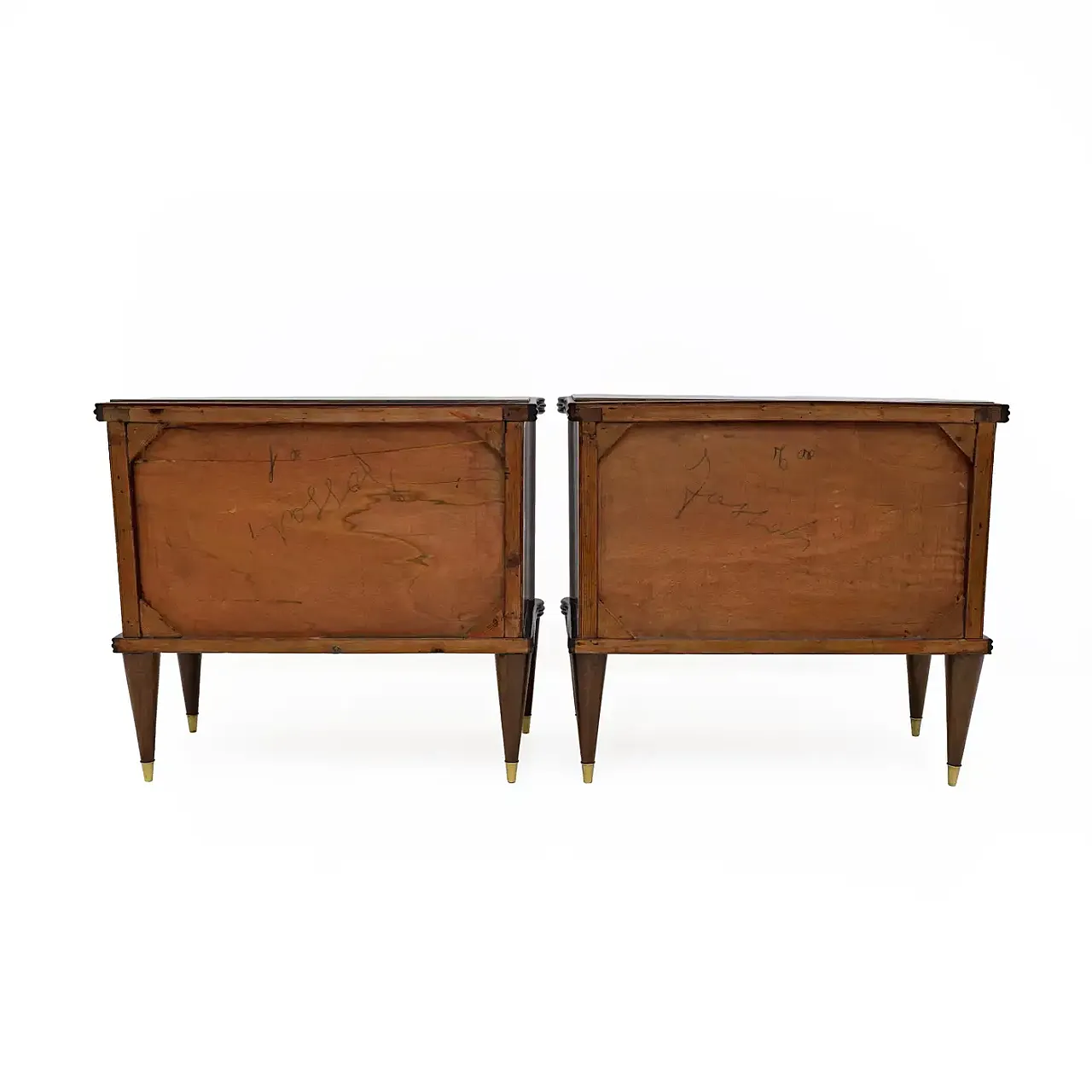 Coppia di comodini in noce e radice di Thuja, anni '50 12