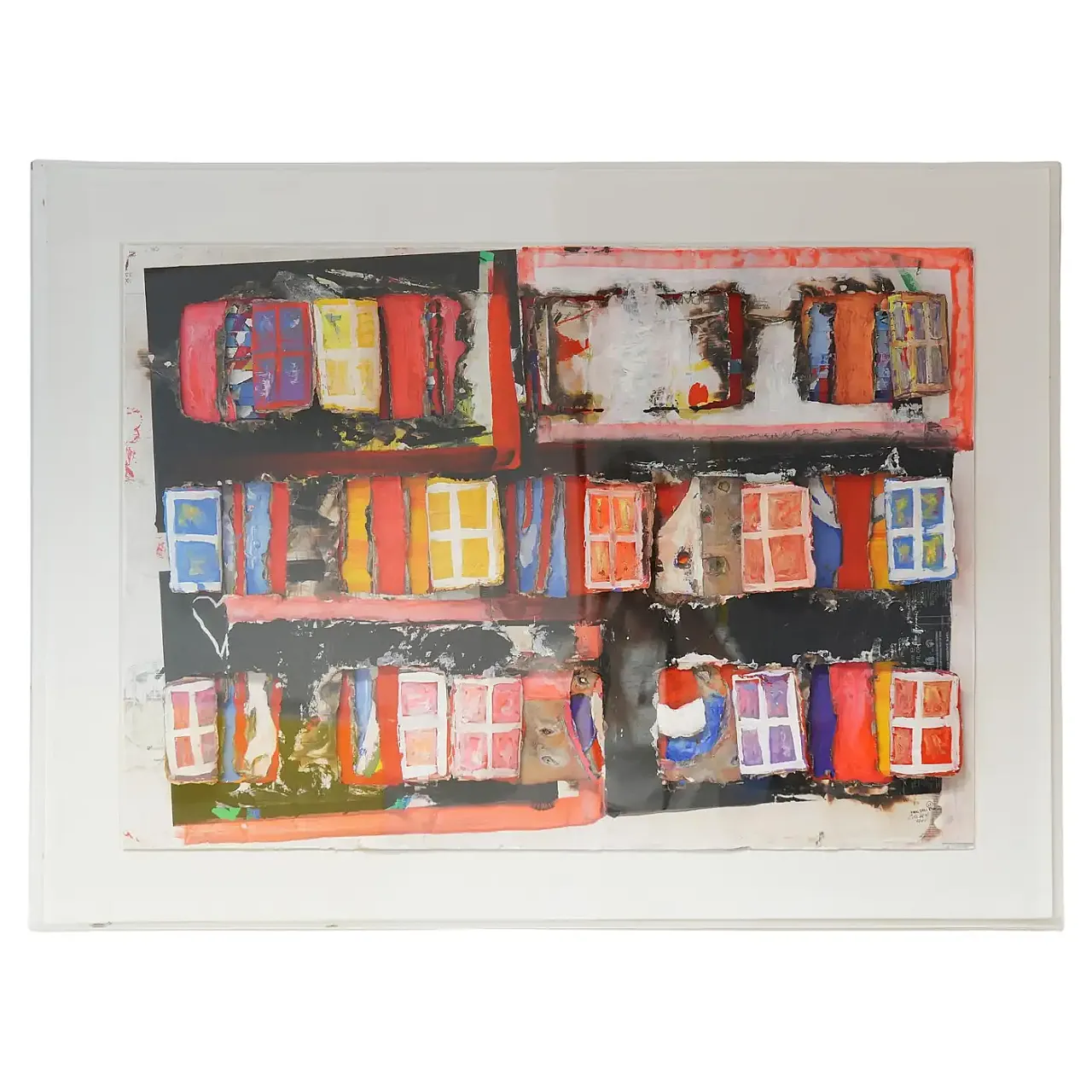 Facades by Guido Coletti, mixed media, late 20th century 1