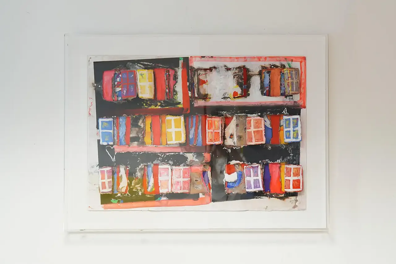 Facades by Guido Coletti, mixed media, late 20th century 2