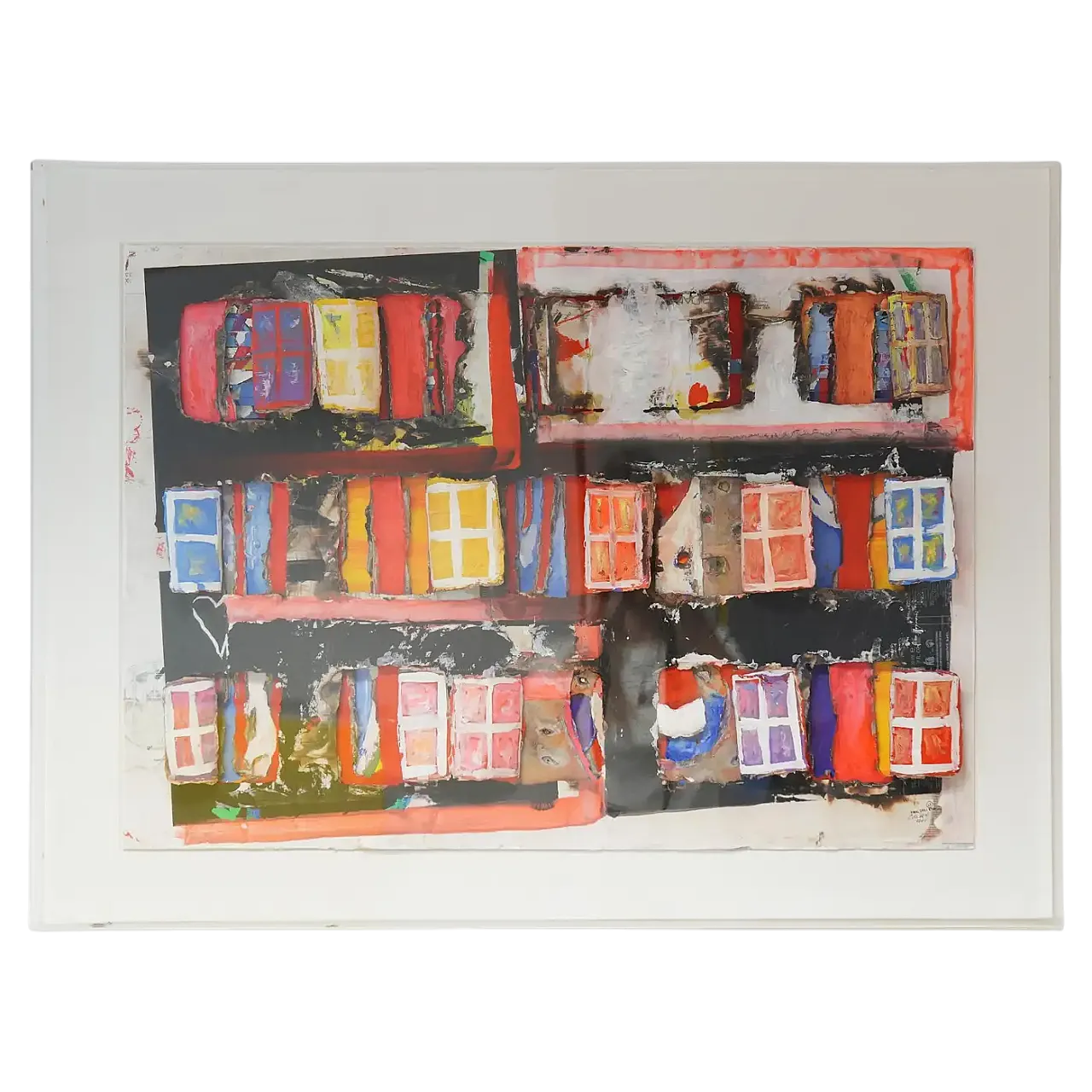 Facades by Guido Coletti, mixed media, late 20th century 8