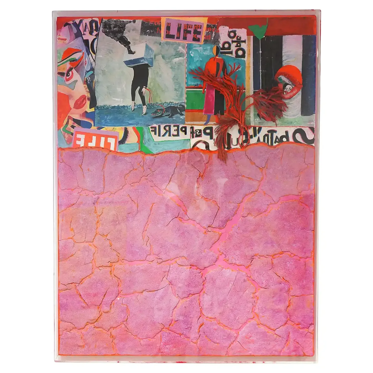 Mixed media collage by Guido Coletti, late 20th century 1