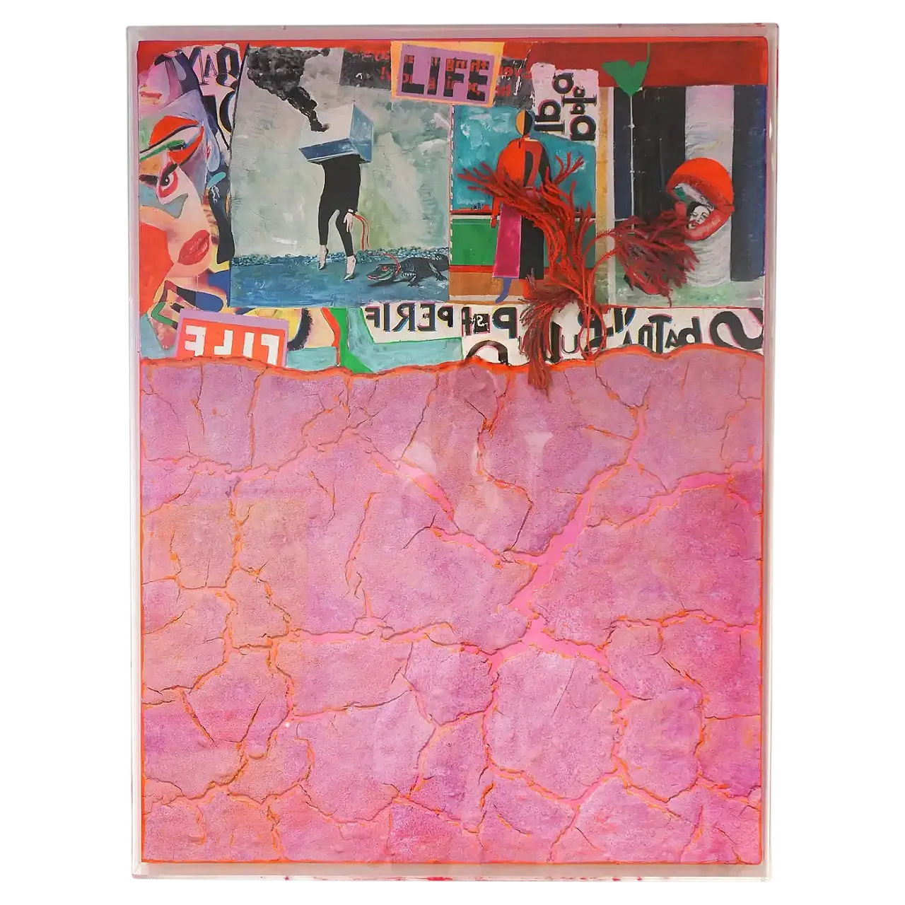 Mixed media collage by Guido Coletti, late 20th century 8
