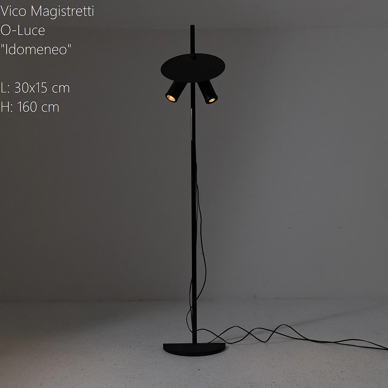 Lampada da terra Idomeneo di Vico Magistretti per O-Luce, anni ’70 3