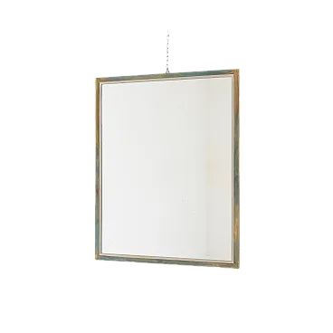 Mirror with brass frame, 1980s