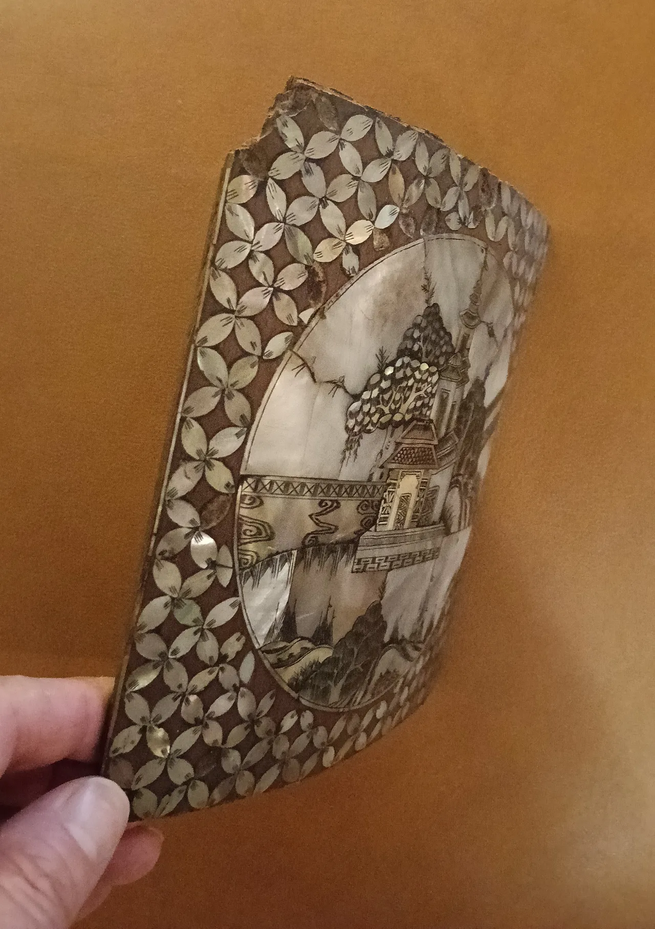 Arte cinese , formella "il Tempio", primo '900 8