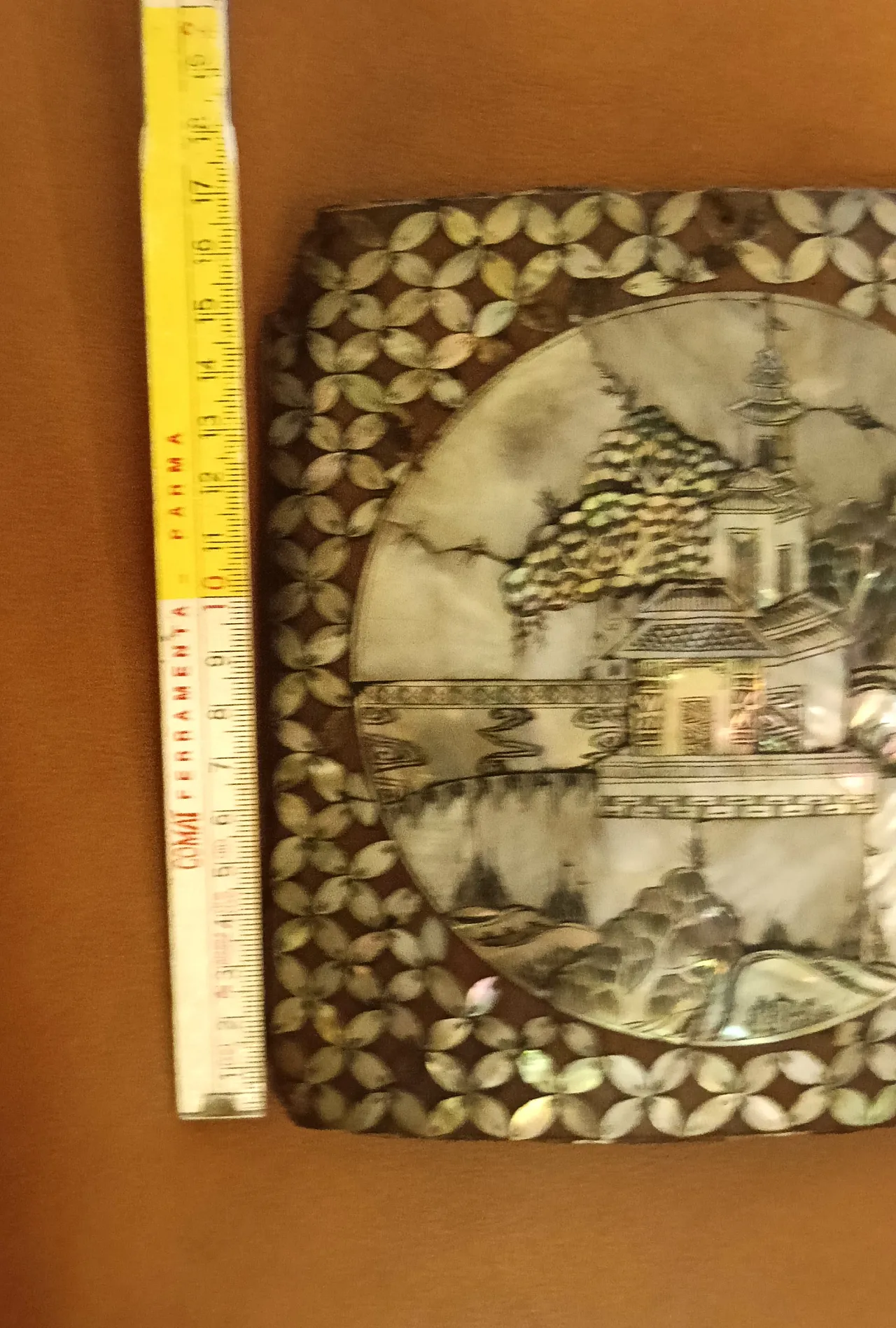 Arte cinese , formella "il Tempio", primo '900 10