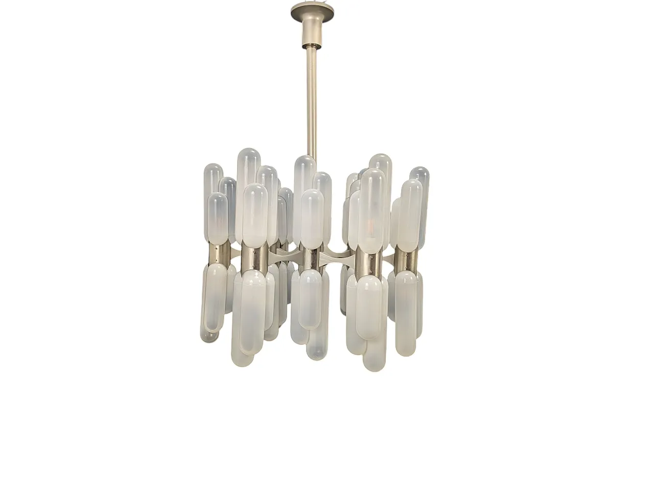 Lampadario di Carlo Nason per Mazzega con 18 luci anni 70 2