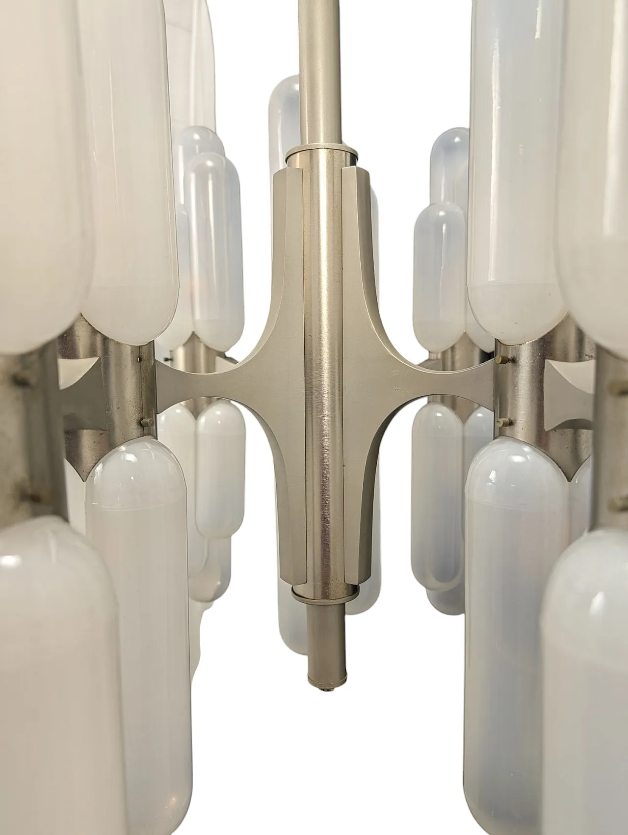 Lampadario di Carlo Nason per Mazzega con 18 luci anni 70 6