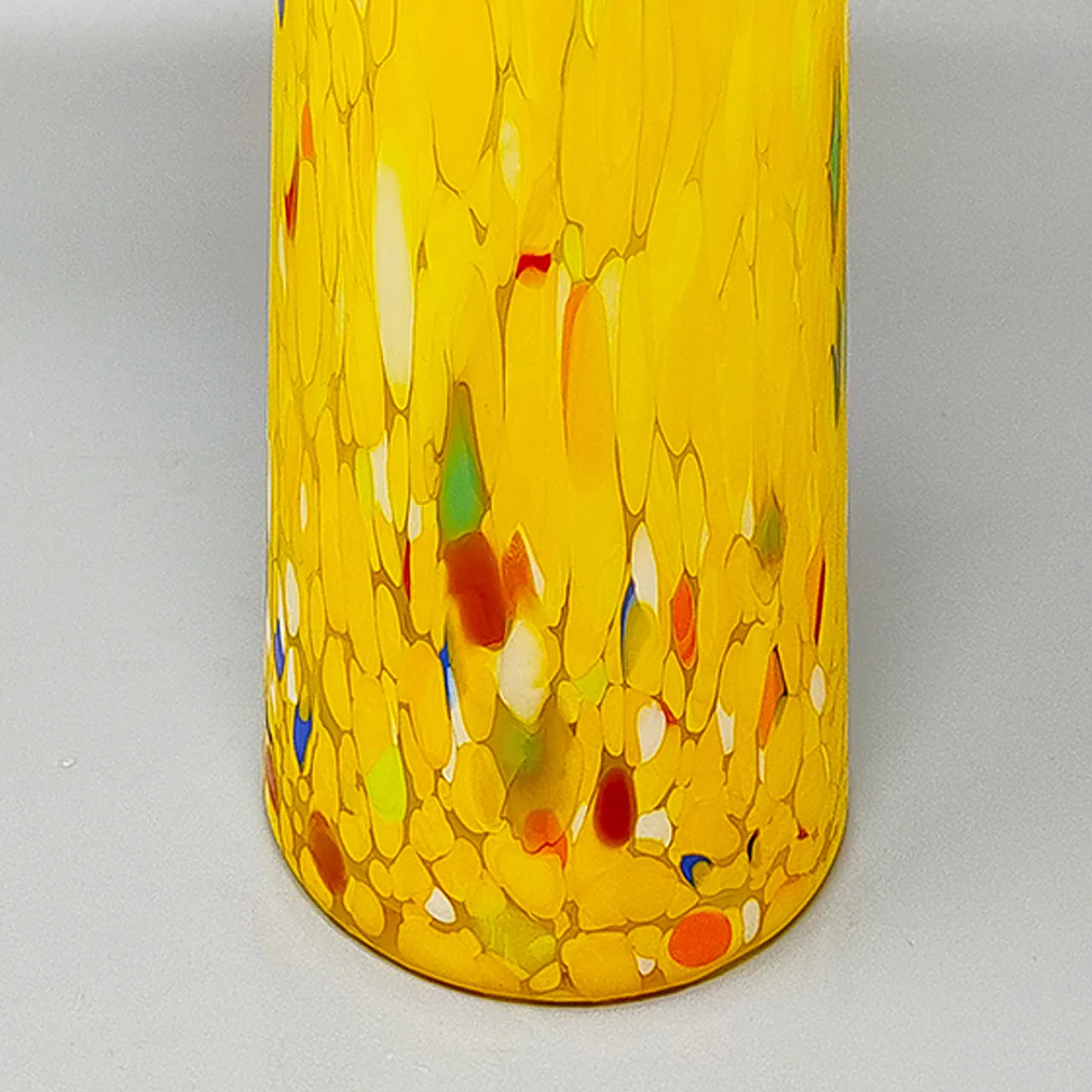 Yellow Handrafted Vase in Murano Glass by Maestro del Vetro, 1970s 6