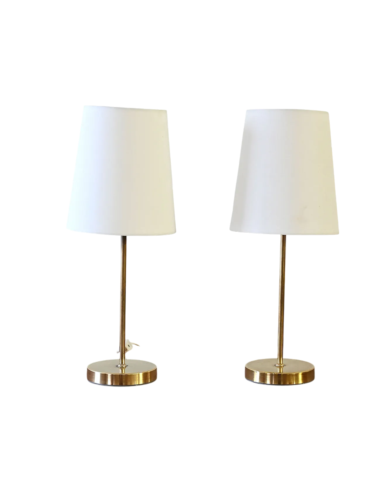 Coppia di abat-jour scandinave in ottone 8