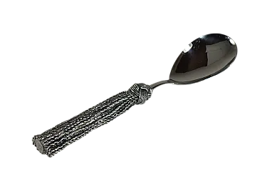 Cucchiaio da portata in metallo di Piero Figura per Atena, anni '80