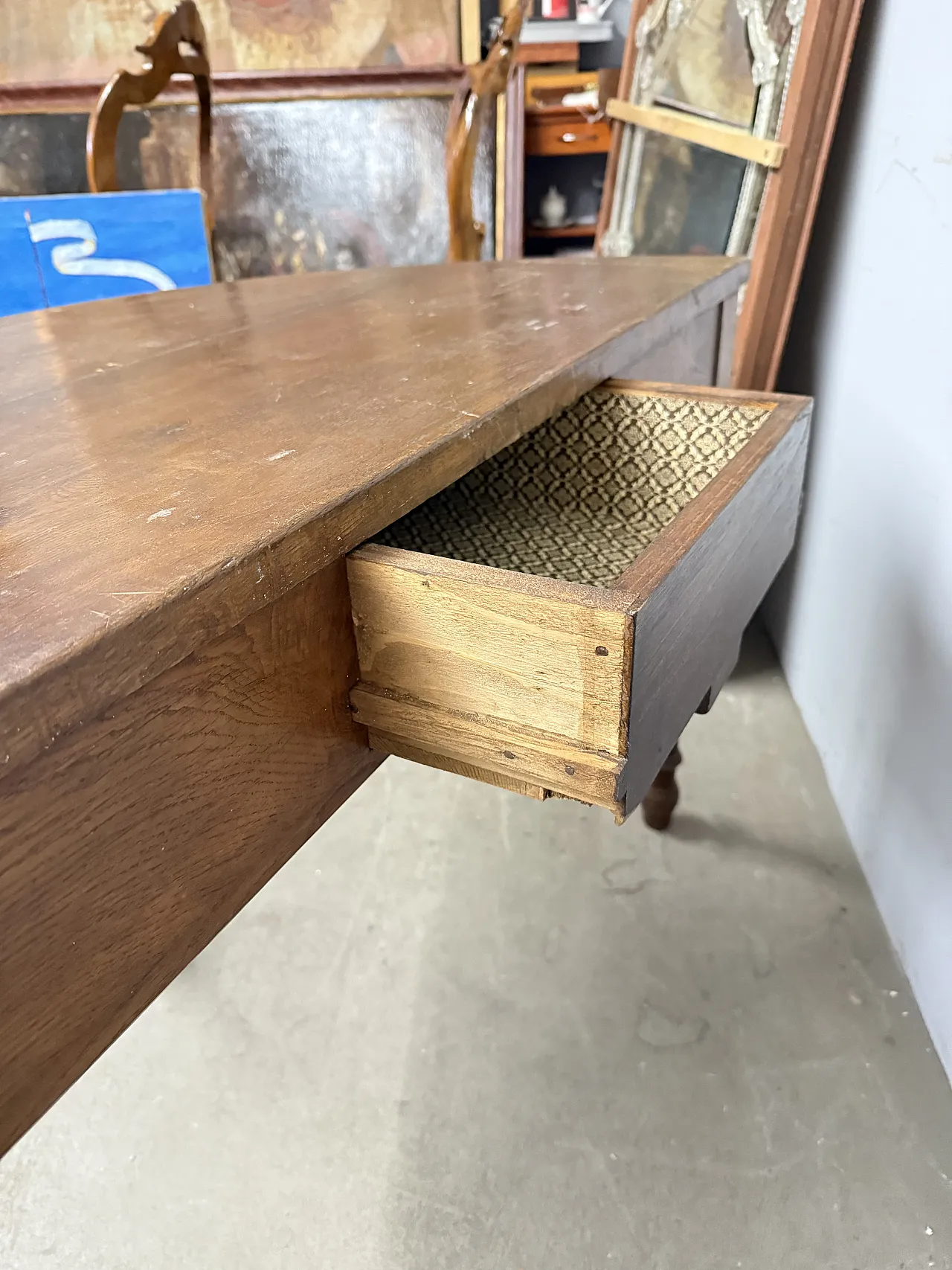 Console Mezzaluna in chestnut Luigi Filippo, mid 19th century 4