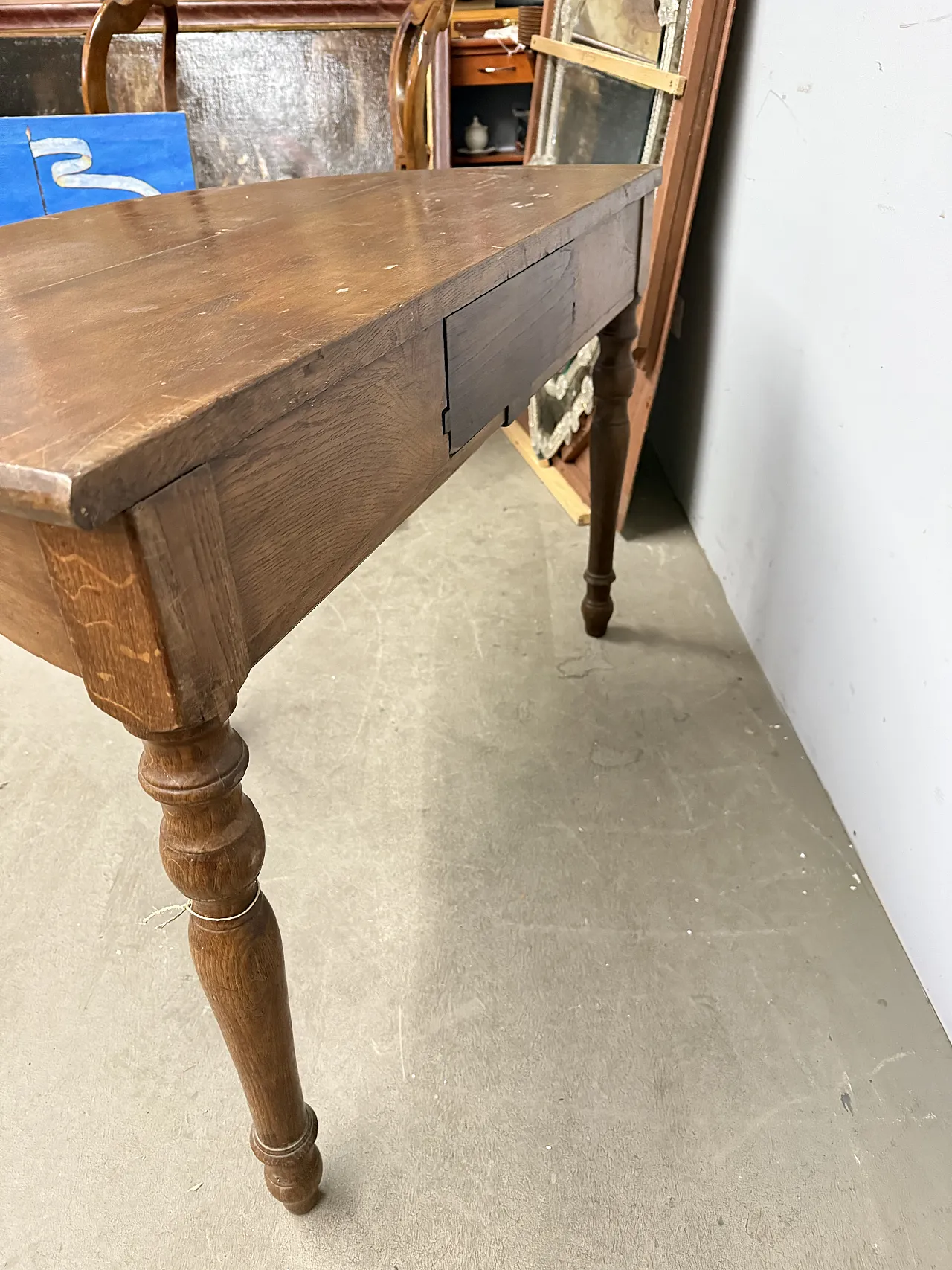 Console Mezzaluna in chestnut Luigi Filippo, mid 19th century 6