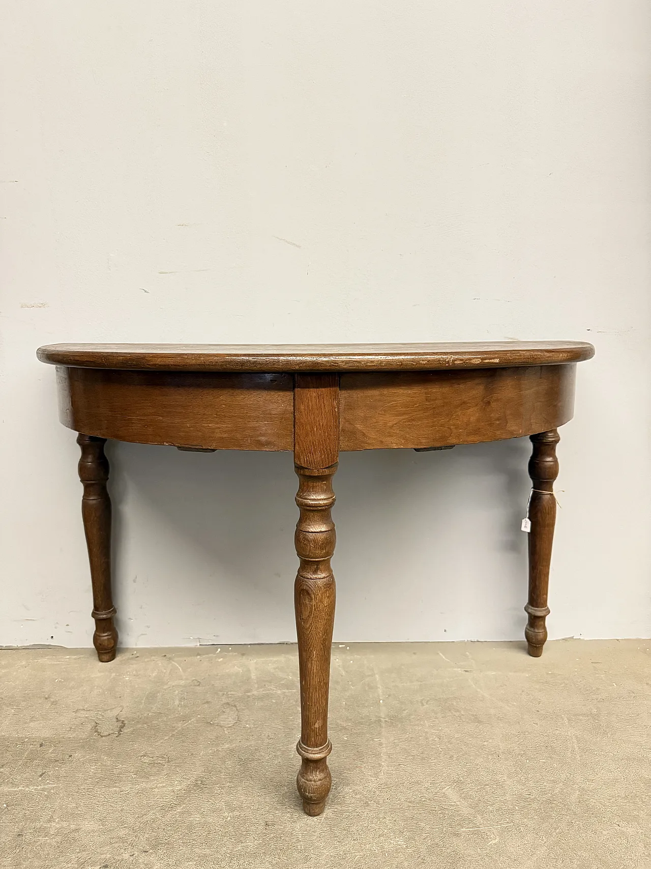 Console Mezzaluna in chestnut Luigi Filippo, mid 19th century 11