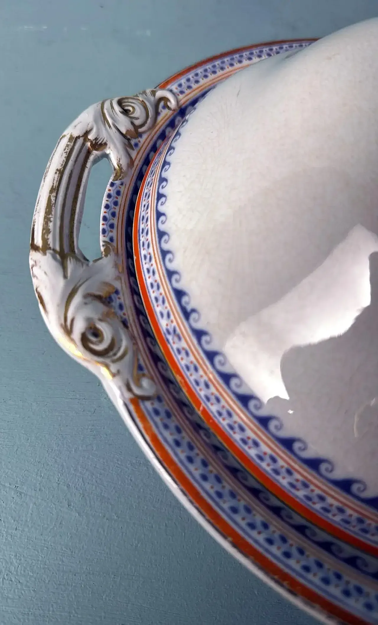 Coppia di zuppiere in porcellana inglese vittoriana, metà '800 12