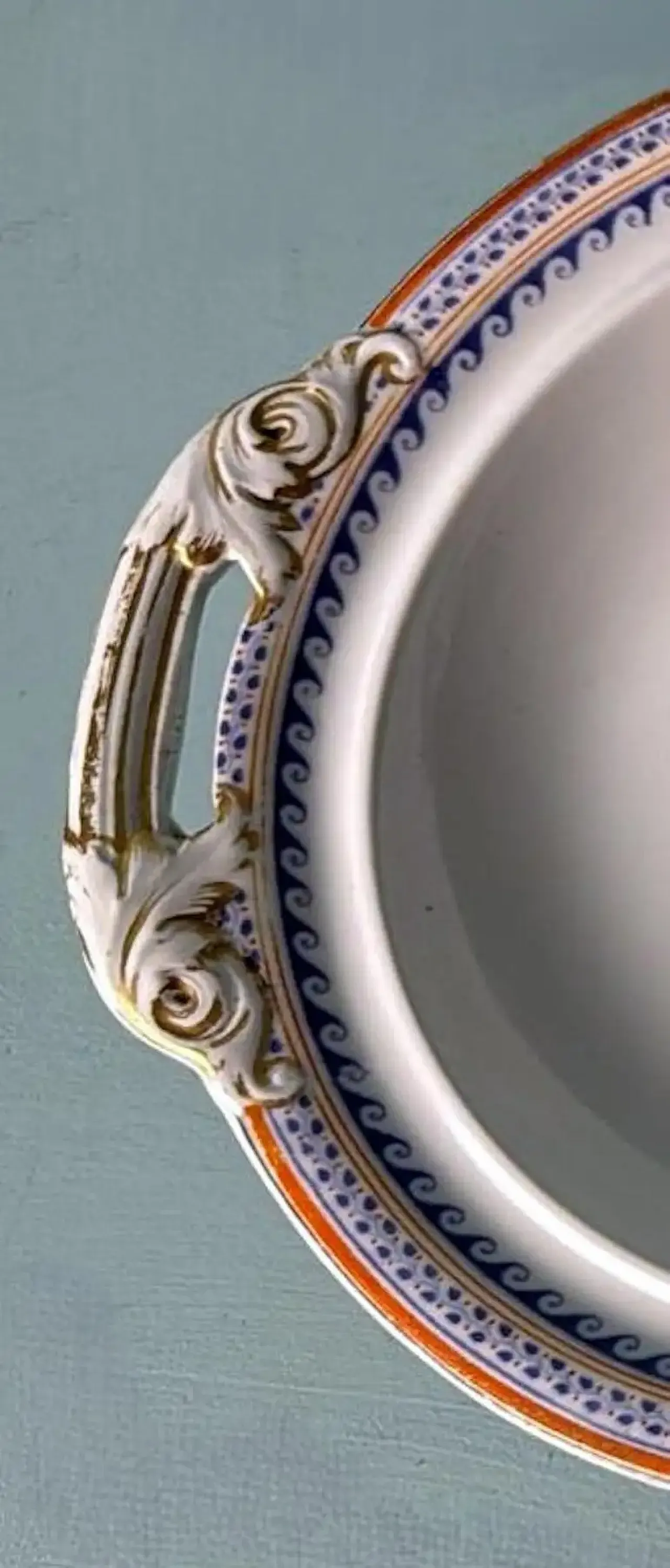 Coppia di zuppiere in porcellana inglese vittoriana, metà '800 15