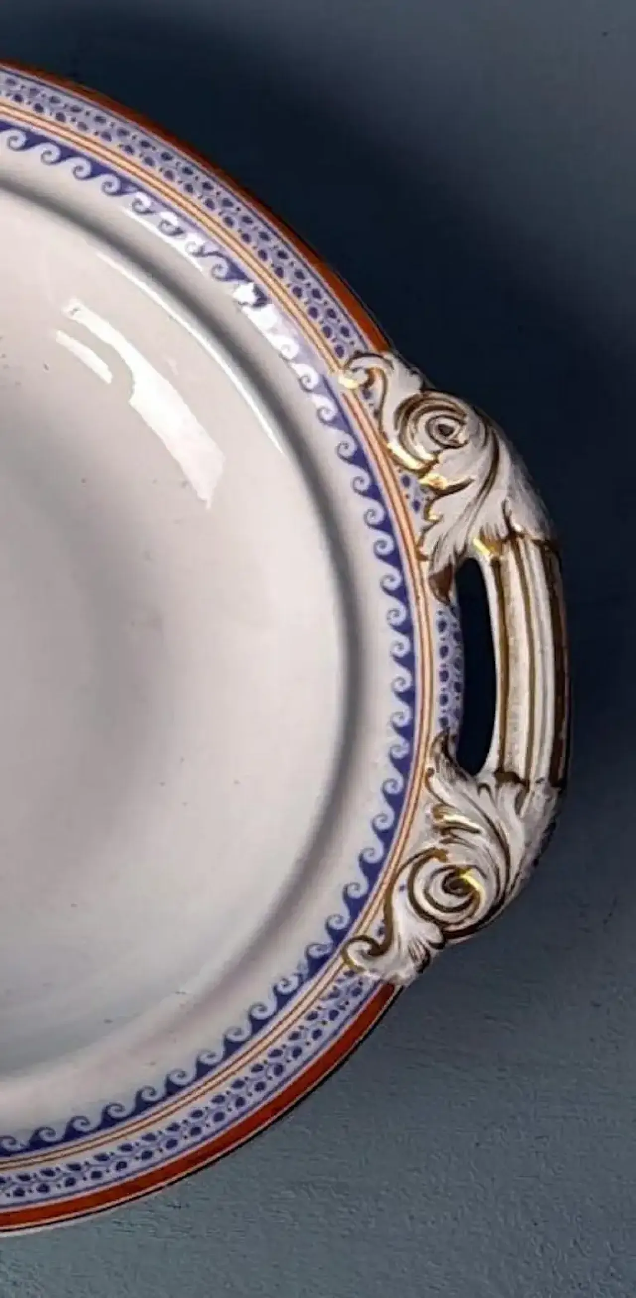 Coppia di zuppiere in porcellana inglese vittoriana, metà '800 16