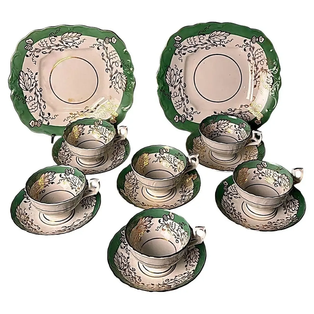 Set da caffè in porcellana de Paris in stile Napoleone III, '800 1