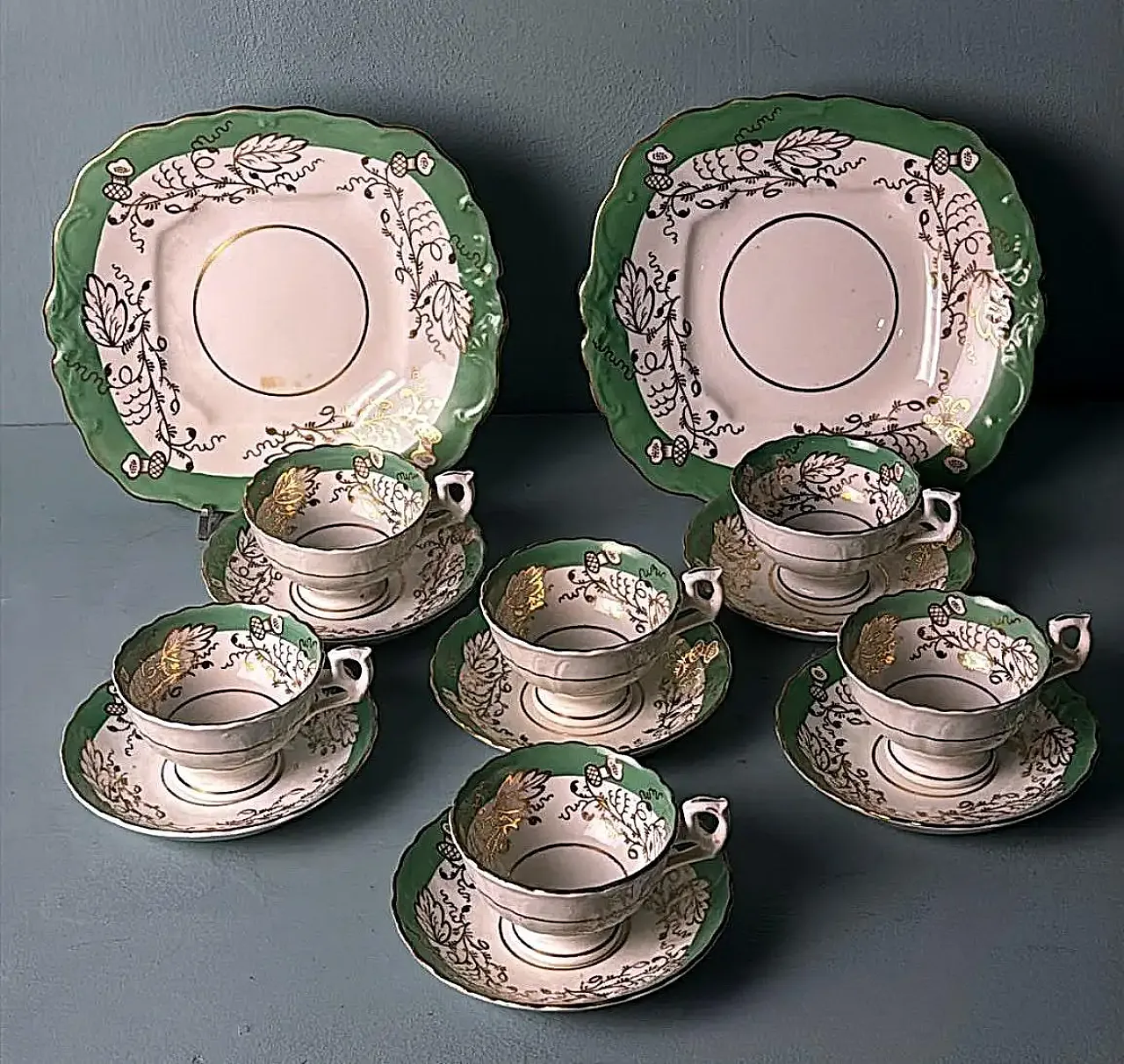 Set da caffè in porcellana de Paris in stile Napoleone III, '800 2