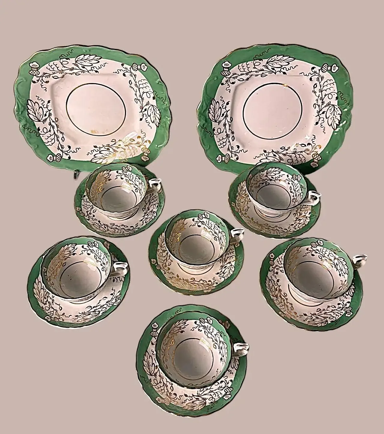 Set da caffè in porcellana de Paris in stile Napoleone III, '800 4