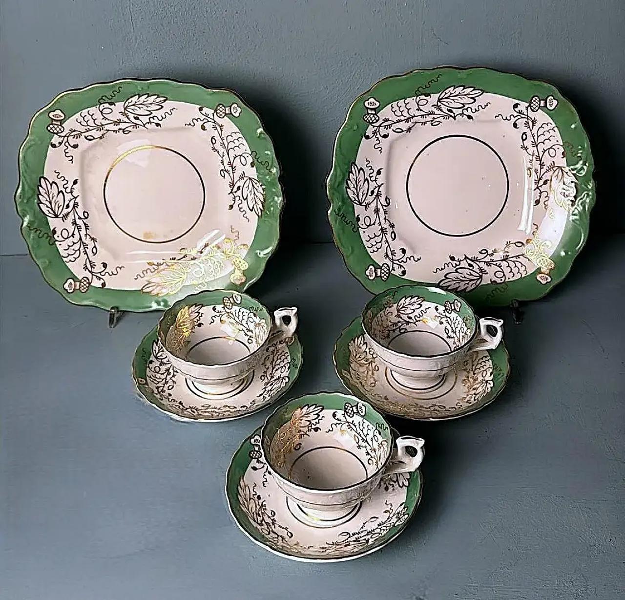 Set da caffè in porcellana de Paris in stile Napoleone III, '800 6