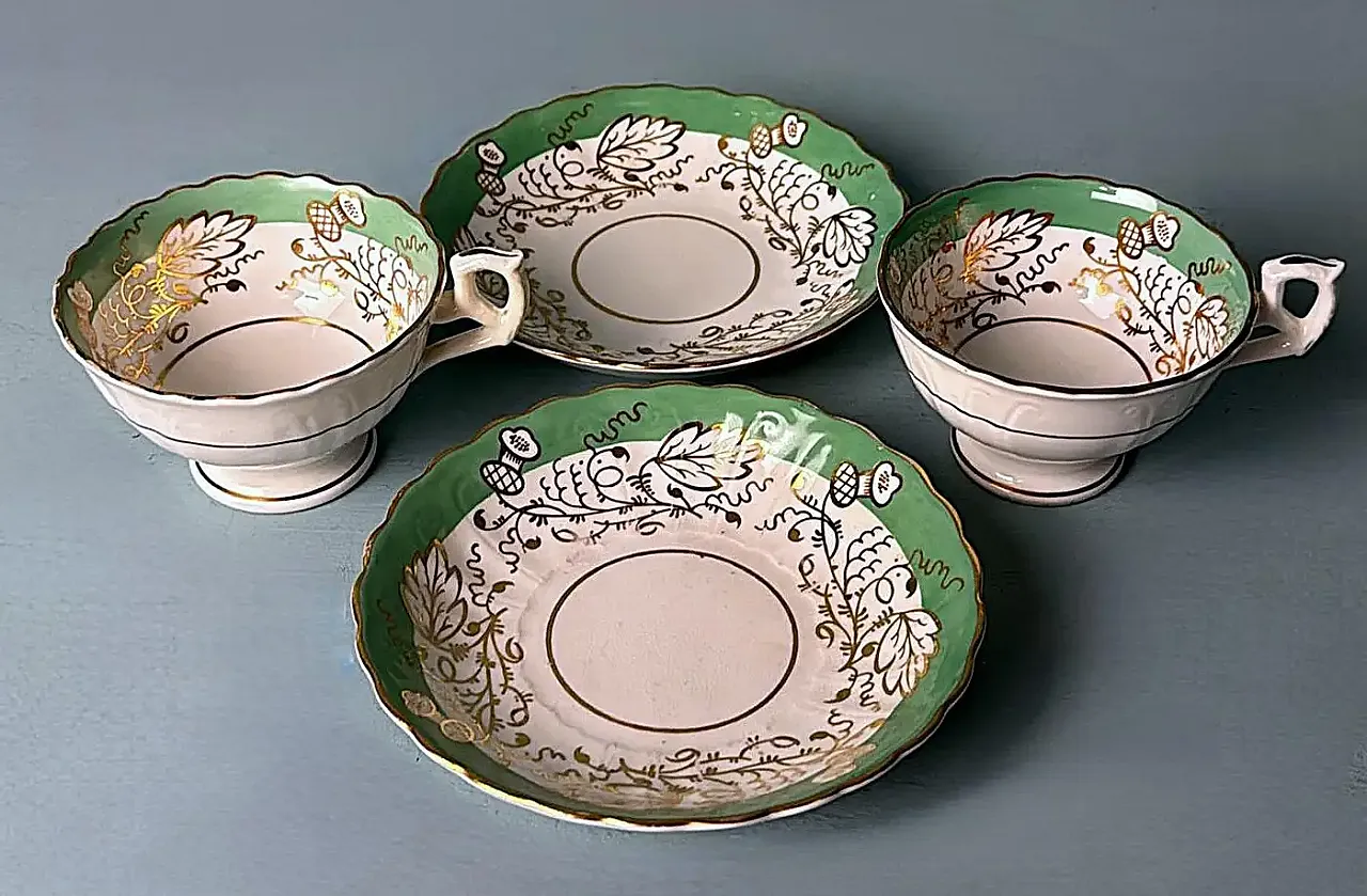 Set da caffè in porcellana de Paris in stile Napoleone III, '800 7