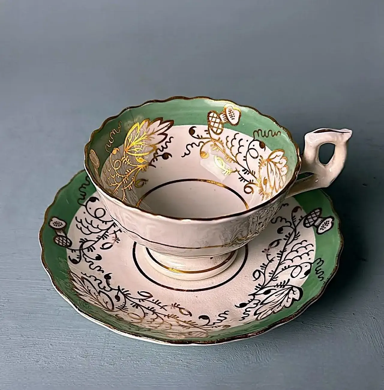 Set da caffè in porcellana de Paris in stile Napoleone III, '800 11