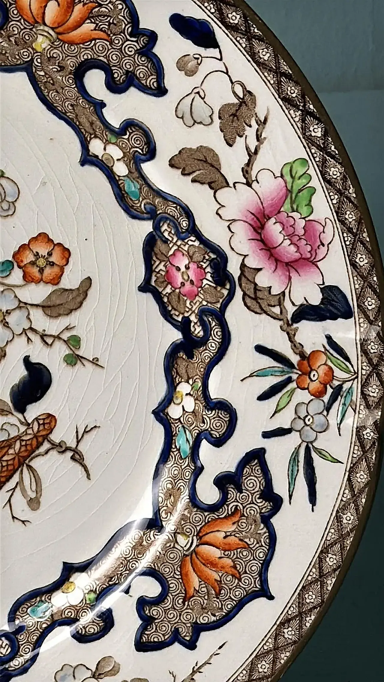 12 hand-painted English serving dishes, early 20th century 15