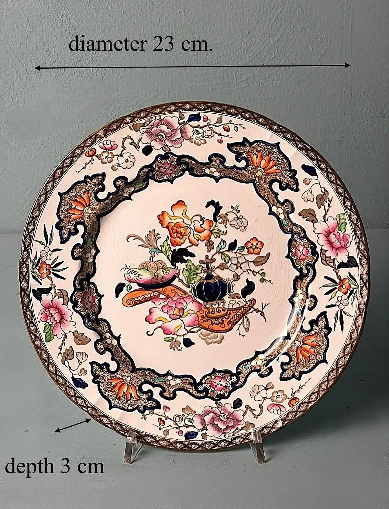 12 hand-painted English serving dishes, early 20th century 20