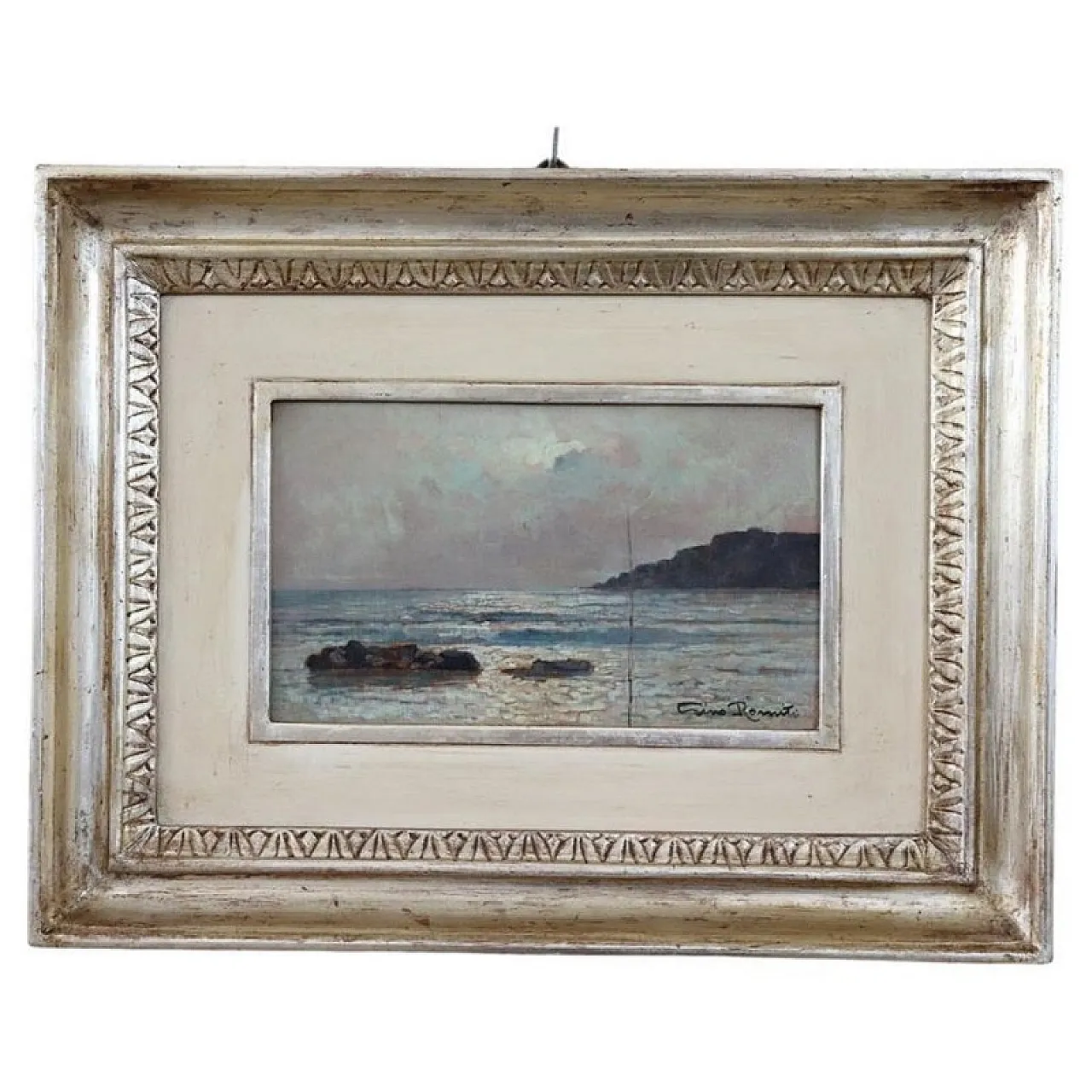 Gino Romiti, Paesaggio, dipinto ad olio su tavola, firmato, 1933 1