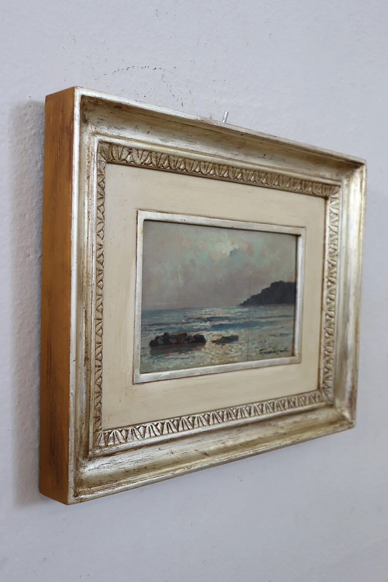 Gino Romiti, Paesaggio, dipinto ad olio su tavola, firmato, 1933 9