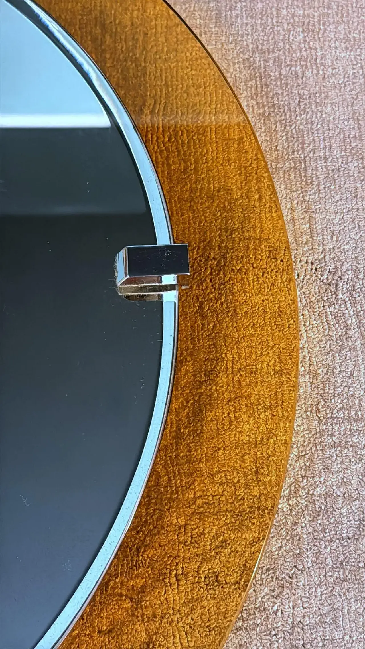 Oval stained glass mirror by Veca for Fontana Arte, 1970s 12