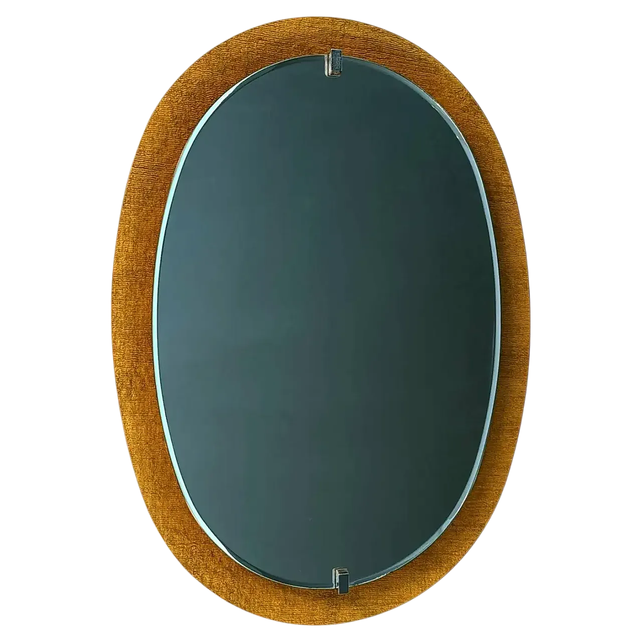 Oval stained glass mirror by Veca for Fontana Arte, 1970s 21