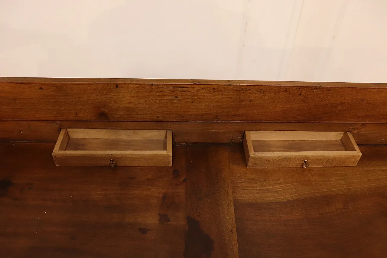 Cassettone antico in noce restaurato, inizi '800, con segreto 13