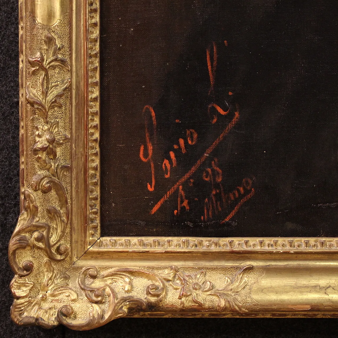 Luigi Sorio, Portrait of a lady, signed, 1898 5